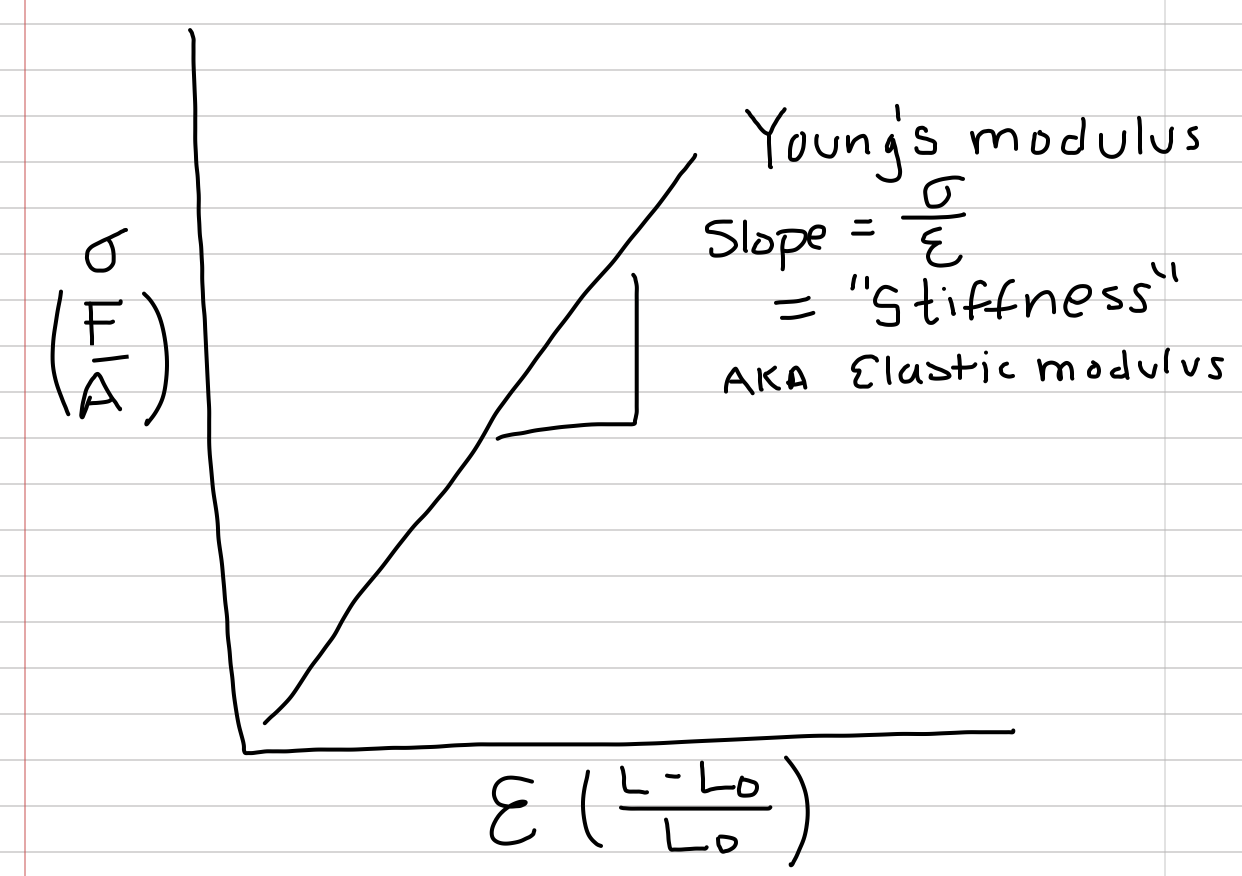 A somewhat idealistic stress-strain curve